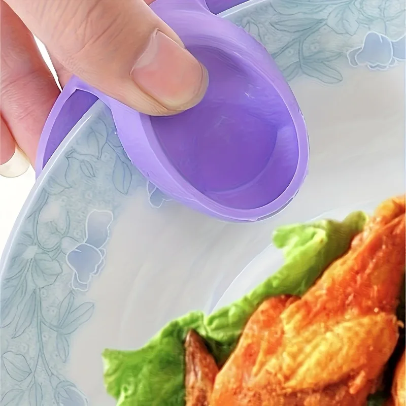 5pcs Random Color Silicone Heat-resistant Finger Grip, Anti-scalding Pan Pads for Microwave Ovens Suitable for Large Appliance
