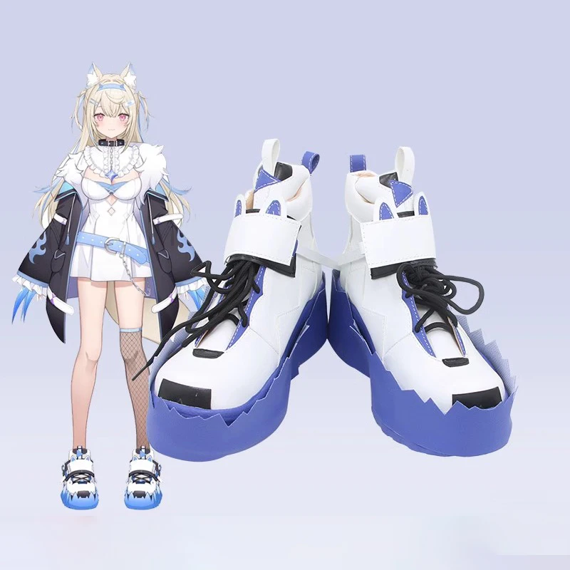 Hololive Vtuber EN Fuwawa Abyssgard Cosplay Shoes Boots Halloween Costume Accessories