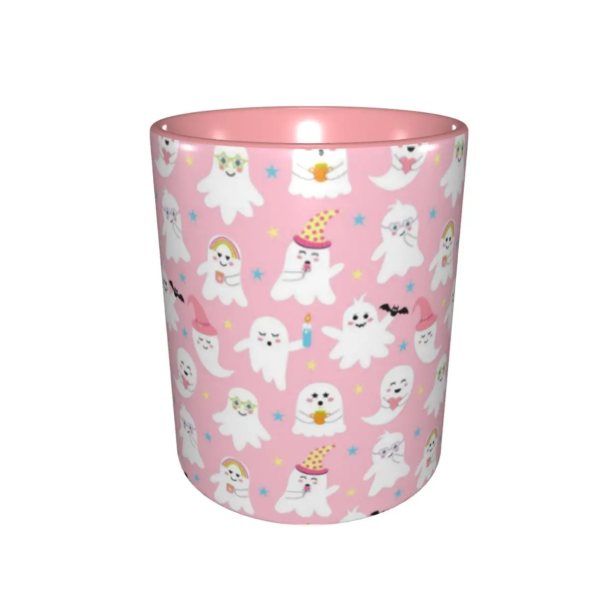 New Arrival Cute Pink Halloween Ghost Accessories Mug Cute Pink Coquette Ghost Tea Cup