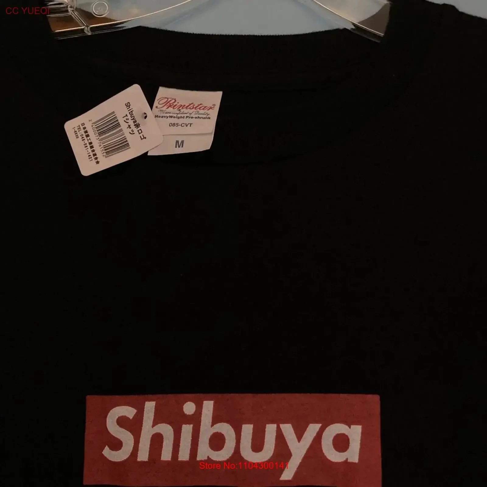 NEW SHIBUYA T Shirt MEDIUM Black With Tag vintage Washed graphic Versatile streetwear Casual designer clothes Breathable