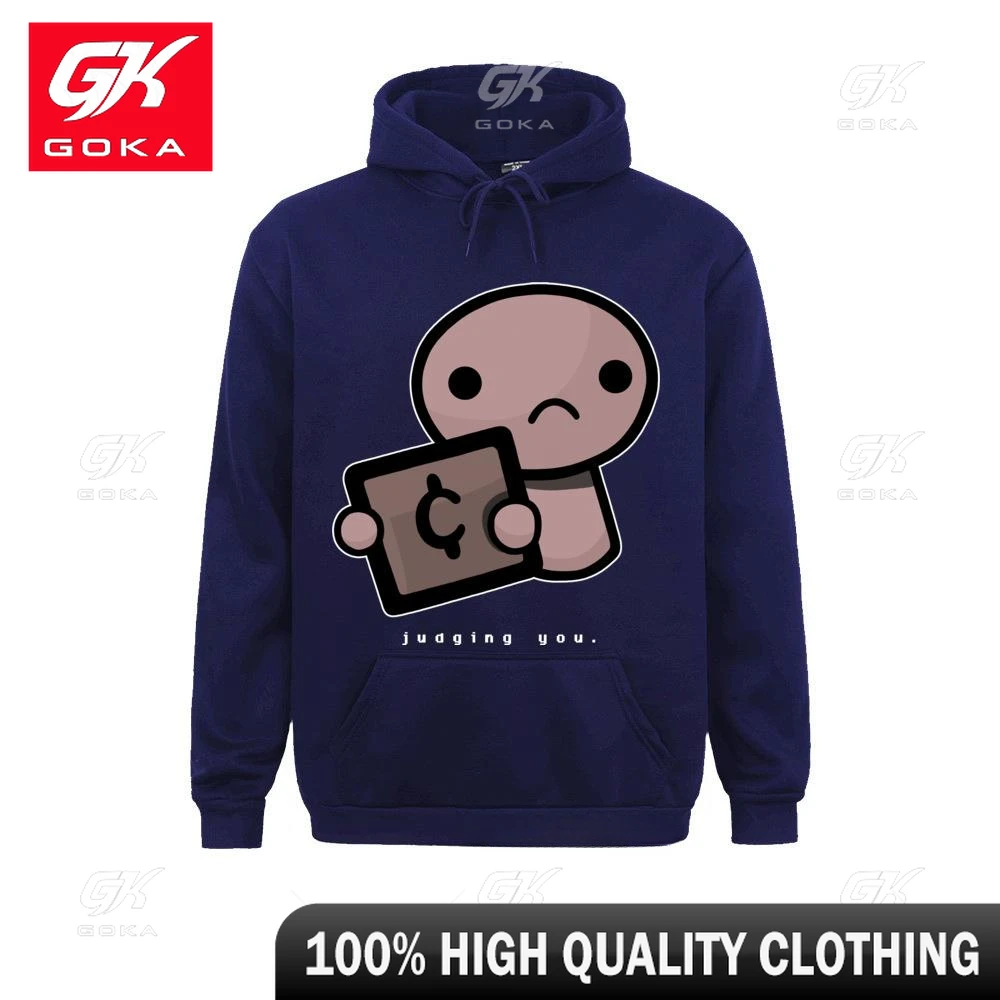 The Binding of Isaac Sweatshirt Judging You Dark Background Hoodie Streetwear Pullover Funny Graphic Unisex Sportswear Hoodies