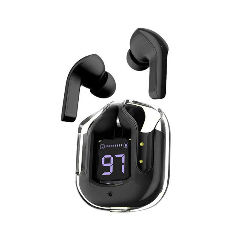 Wireless Bluetooth Headset Transparent Design with LED Digital Display Stereo Sound TWS Earphone for Sports Working-Air BT30