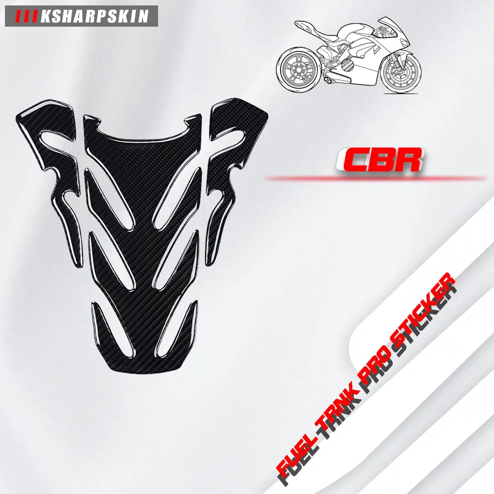 

Fuel tank carbon fiber scratch-resistant stickers motorcycle stickers fish bone decals for HONDA CBR