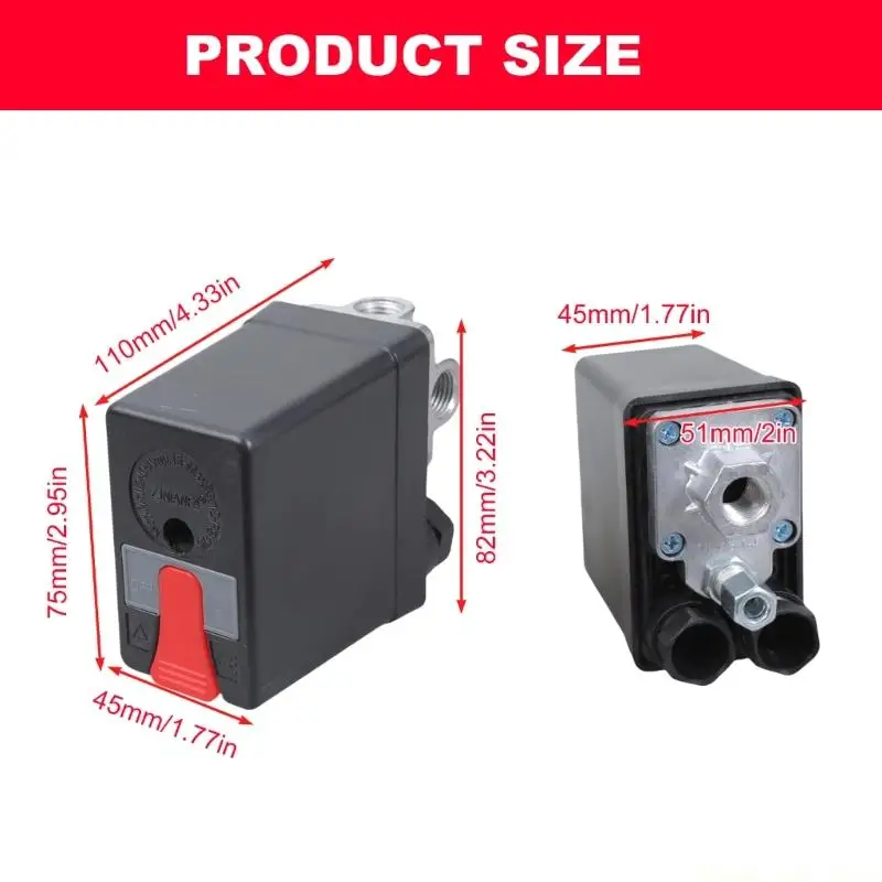 A2BE Heavy Dutys Air Compressor Switcher Automatic Stop Mechanism ABS Long Lifes