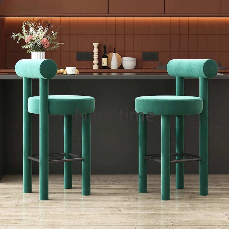 

Garden Salon Bar Chairs Modern Barber Vanity Comfort Living Room Bar Stools Kitchen Pedicure Taburetes Altos Cocina Furnitures