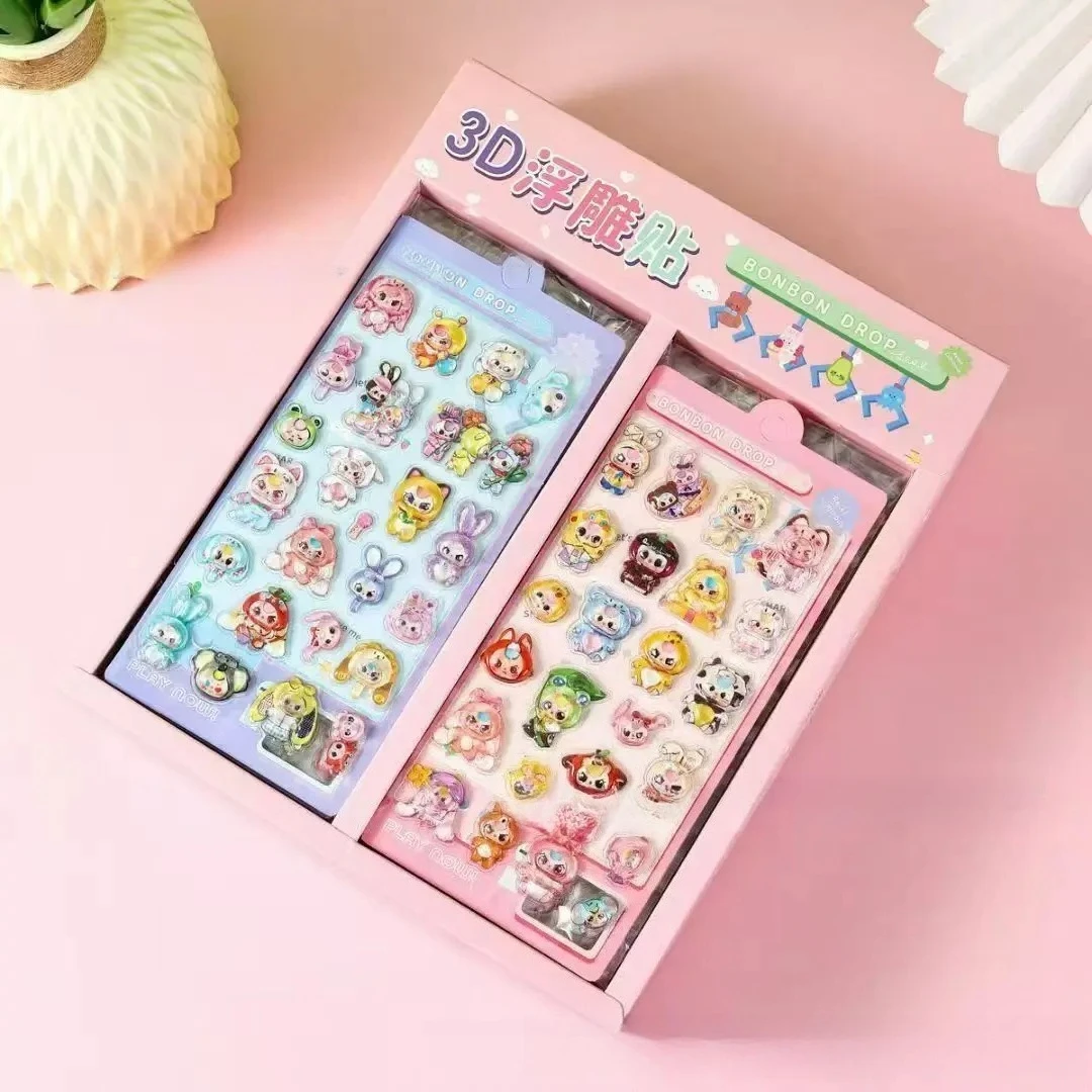 Lindo Sanrio dibujos animados Kuromi My Melody Cinnamoroll 3D pegatinas tridimensionales en relieve decoración del teléfono móvil regalo de vacaciones