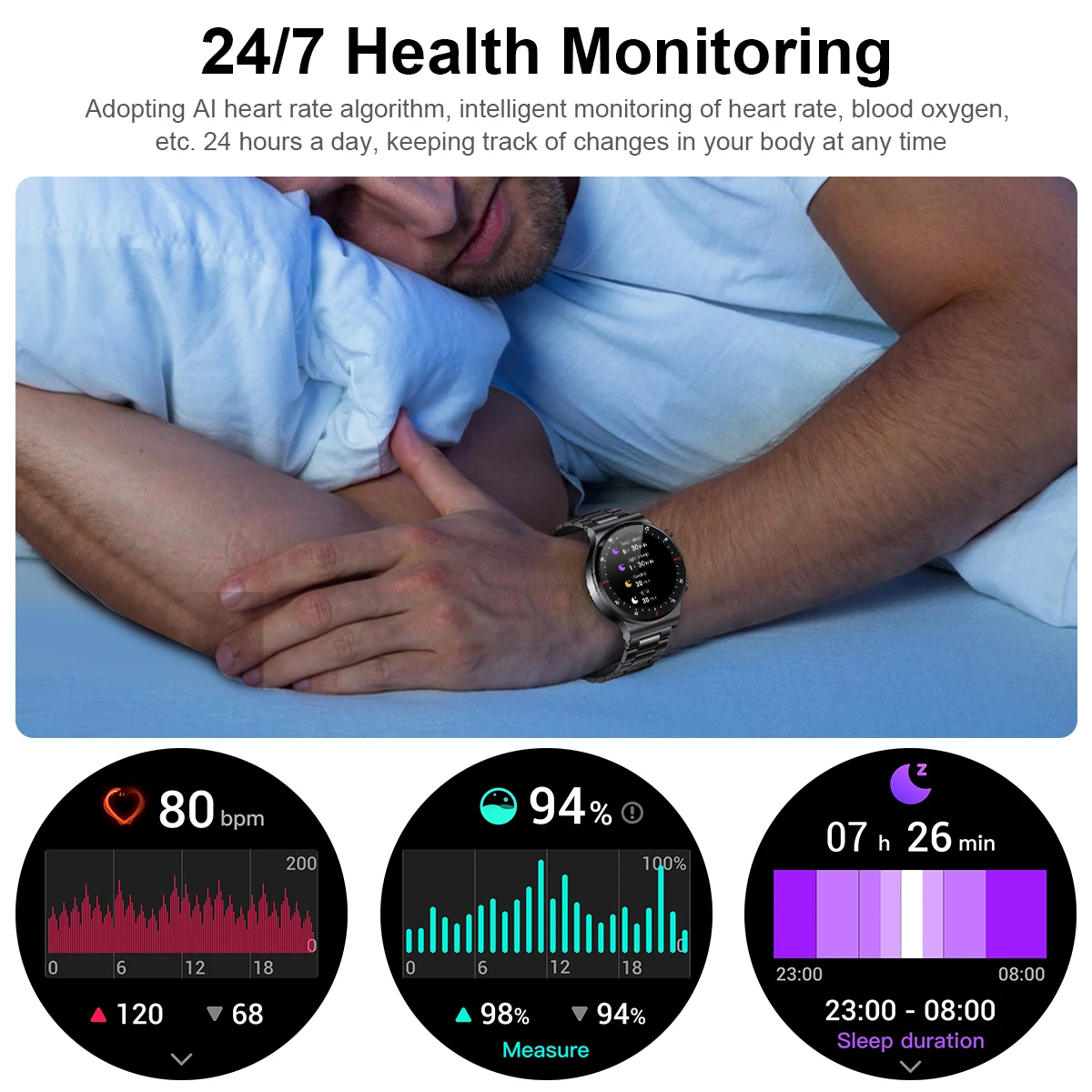 LIGE 2024 NFC Smart Watch Men Bluetooth Call New Sport Fitness Digital Watches Blood Pressure Monitor For Android iOS Smartwatch