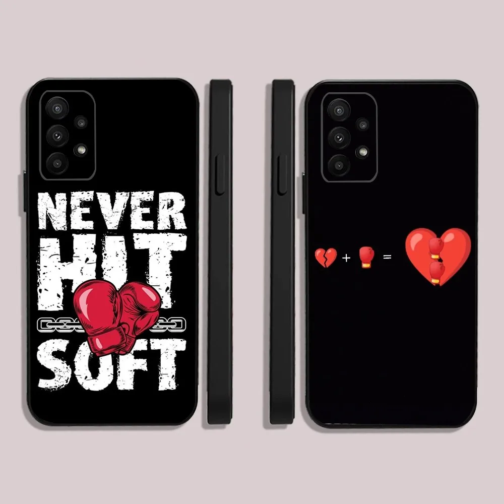 

Boxing Gloves Sport Phone Case For Samsung S24,23,22,30,21,10,9,Ultra,Plus,Lite,FE,5G Black Soft Case