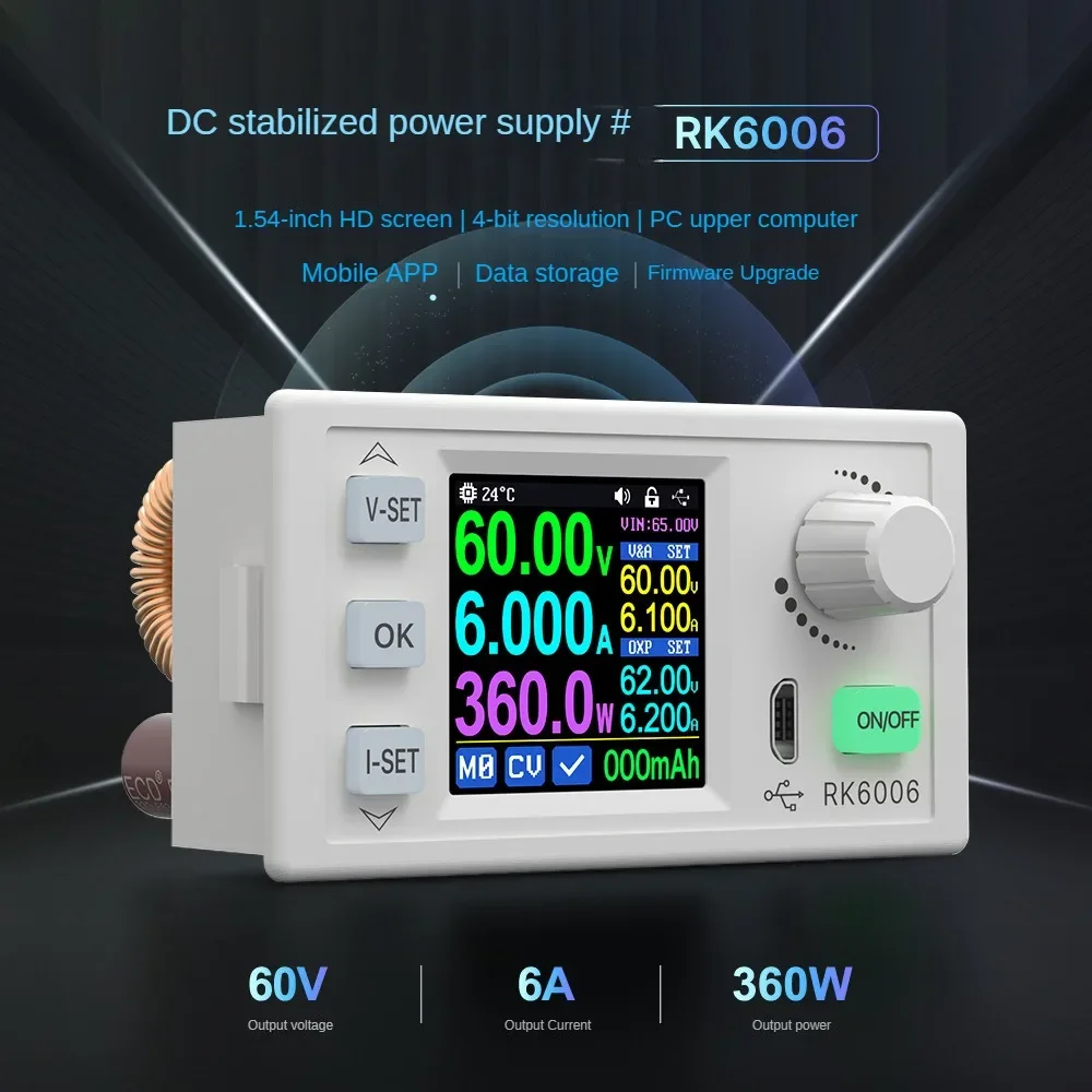 

RK6006 Adjustable DC Stable Voltage Maintenance Experimental Power Supply Constant Voltage and Current 6A