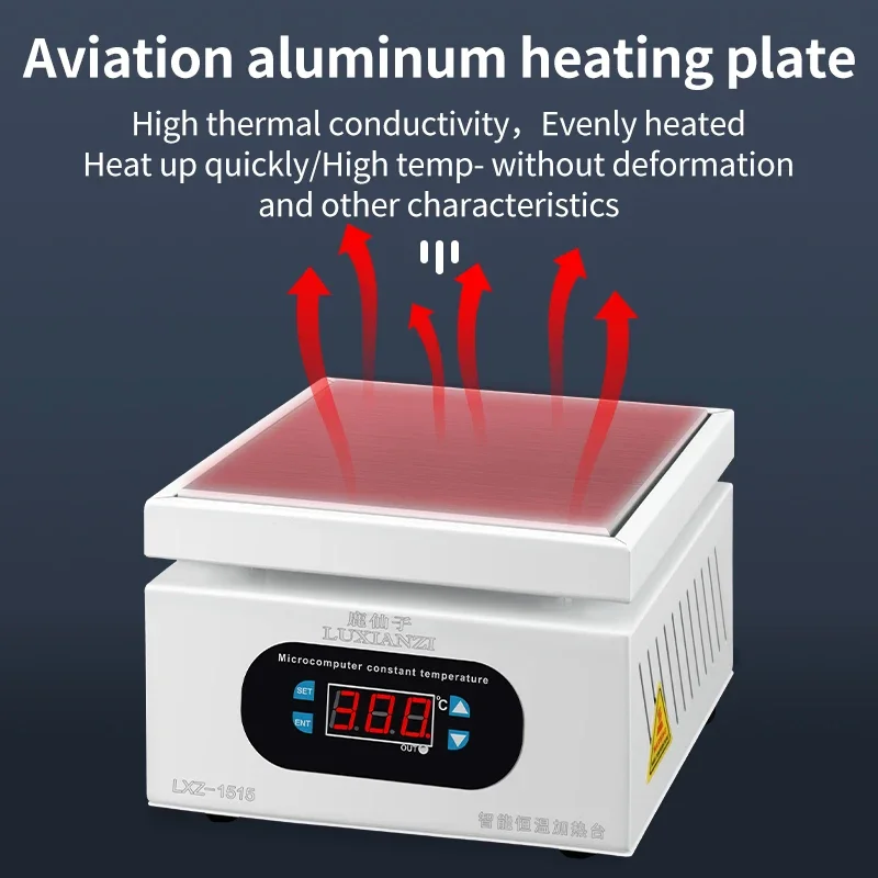 LUXIANZI Piastra Calda per Saldatura Digitale PCB SMD Telefono LCD Touch Screen Strumenti di Riparazione LED Rimozione Tavolo di Riscaldamento Stazione di Rilavorazione di Saldatura