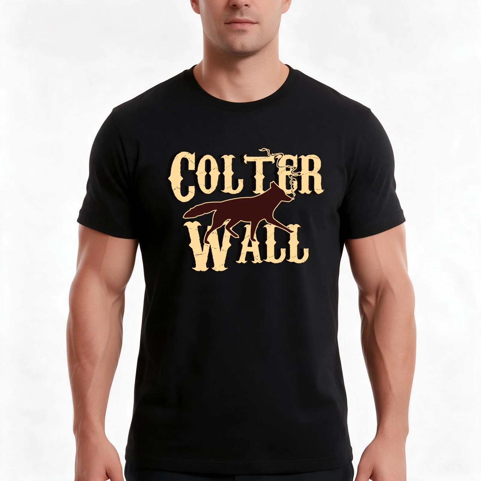 COLTER WALL T-Shirt, Summer Casual Cotton Tee, Oversized Streetwear Tops, Vintage Graphic Print, Loose Fit Short Sleeve