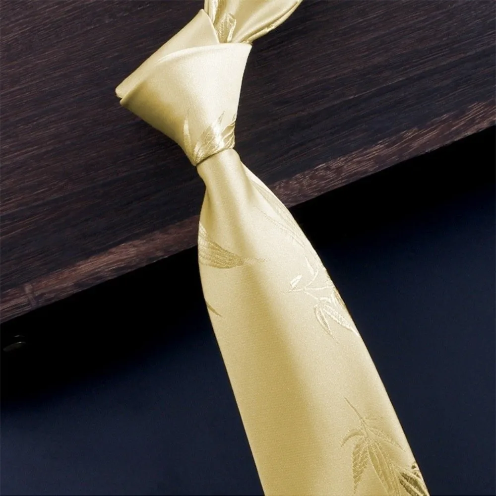 Gift Vintage Formal Business Necktie Floral Pattern Leaves Printed Luxury Necktie Silky Soft 8cm Width Jacquard Necktie Men