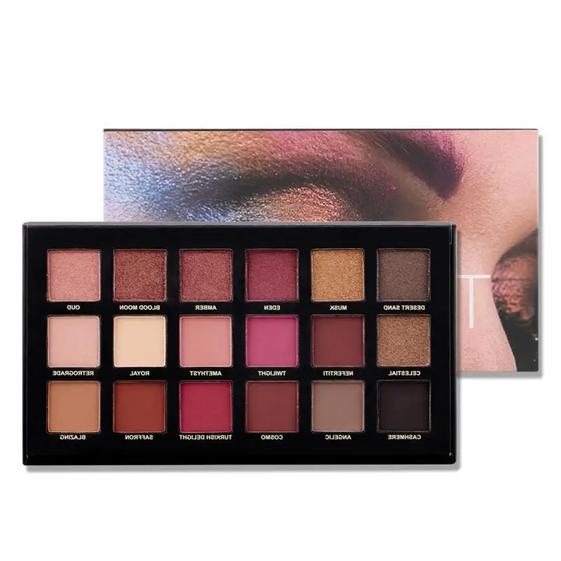 Paleta de Sombra Colorida, 18 Cores, Glitter, Pó de Sombra, Matte, Pearlescent, Cosmetic Makeup Kit