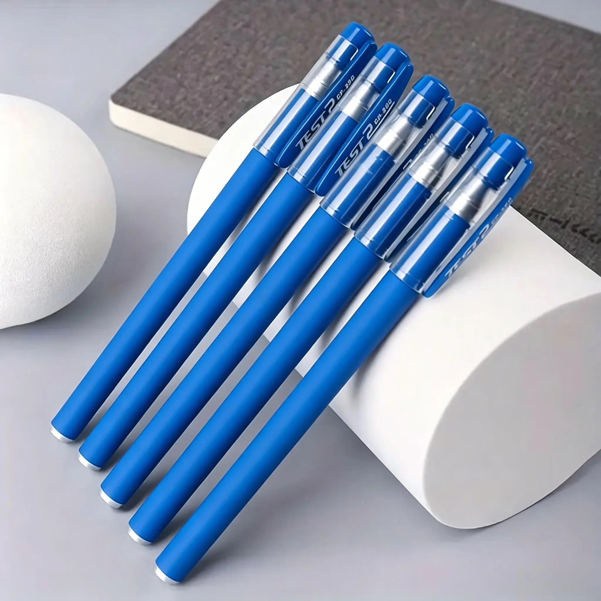

25-Pack of Blue Frosted Bullet-Tip Signature Pens, Perfect for Business Stationery, Student Exams, Carbon Ink Pens, Office and Study Supplies, Ideal Choice for Birthday Gifts, New Year Gifts, and Gifts for Friends