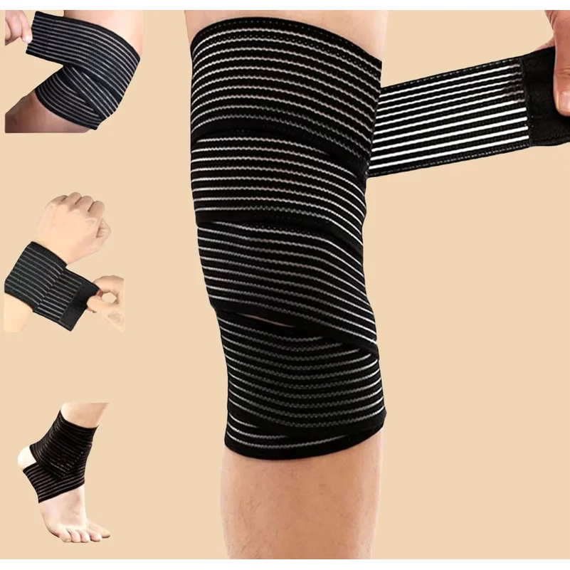 Full-Length 70-280cm Knee Elbow Support Wrap | Adjustable Strap for Sports, Gym & Fitness | Wrist Ankle Pain Relief Bandage Cuff