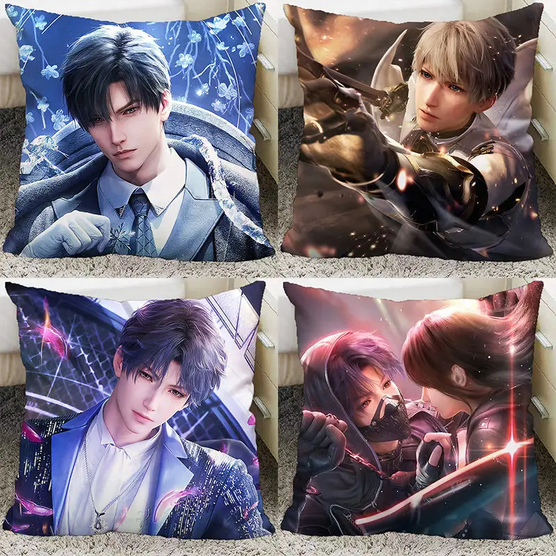 Game Love and Deepspace Rafayel Xavier Zayne Pillow and Pillowcase Double Sided Pattern Throw Pillows 40x40cm