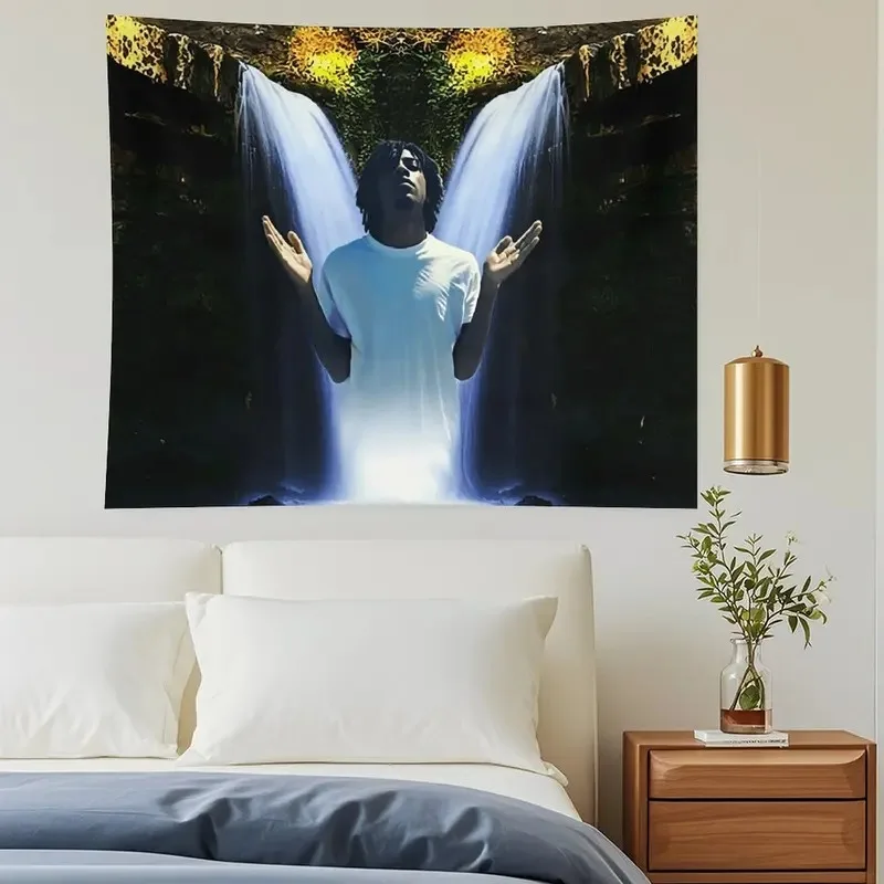 Christopher Reginald Travis Angel Print Tapestry Wall Hanging Soft Color Hand Stitched Indoor Outdoor Home Decor Friend Gift