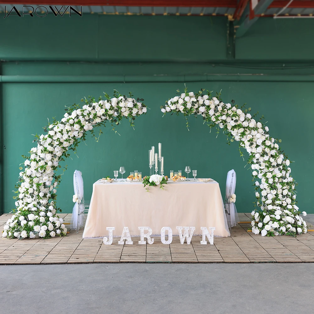 

Customized Artificial Greenery Style White Rose Flower Arrangement for Wedding Arch Decorations Outdoor Stage Backdrop Decors