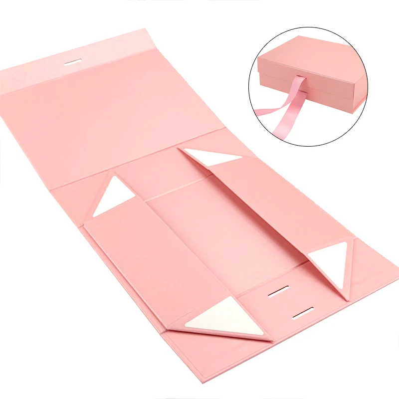 Magnetisches Geschenkbox-Set mit Lafite-Gras und Grußkarten, Schwarz/Rosa/Weiß, Party-Valentinstag-Geschenke, Faltbox TMZ – Detail 8