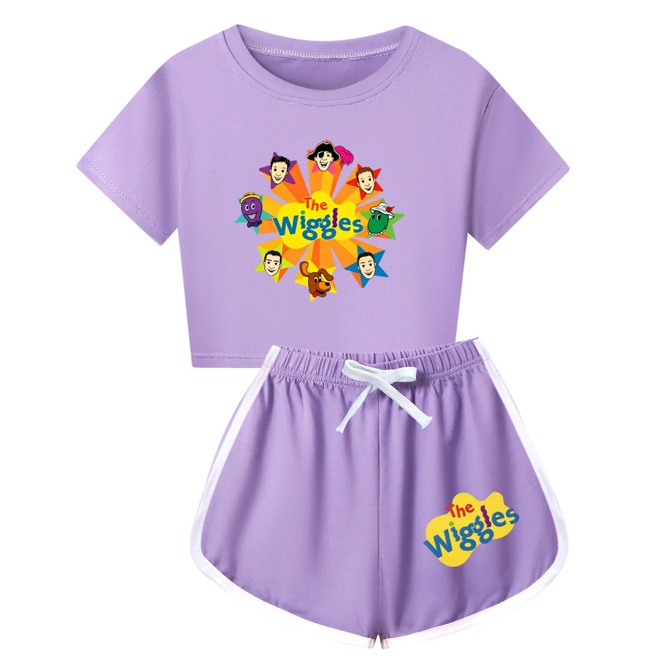 The Wiggles Jungen-Kleidungssets, Kinder-T-Shirts, Shorts, 2-teiliges Set, Teenager-Mädchen-Trainingsanzug, Baby-Outfits, Anzug, Urlaubsgeschenk 5748 – Detail 13
