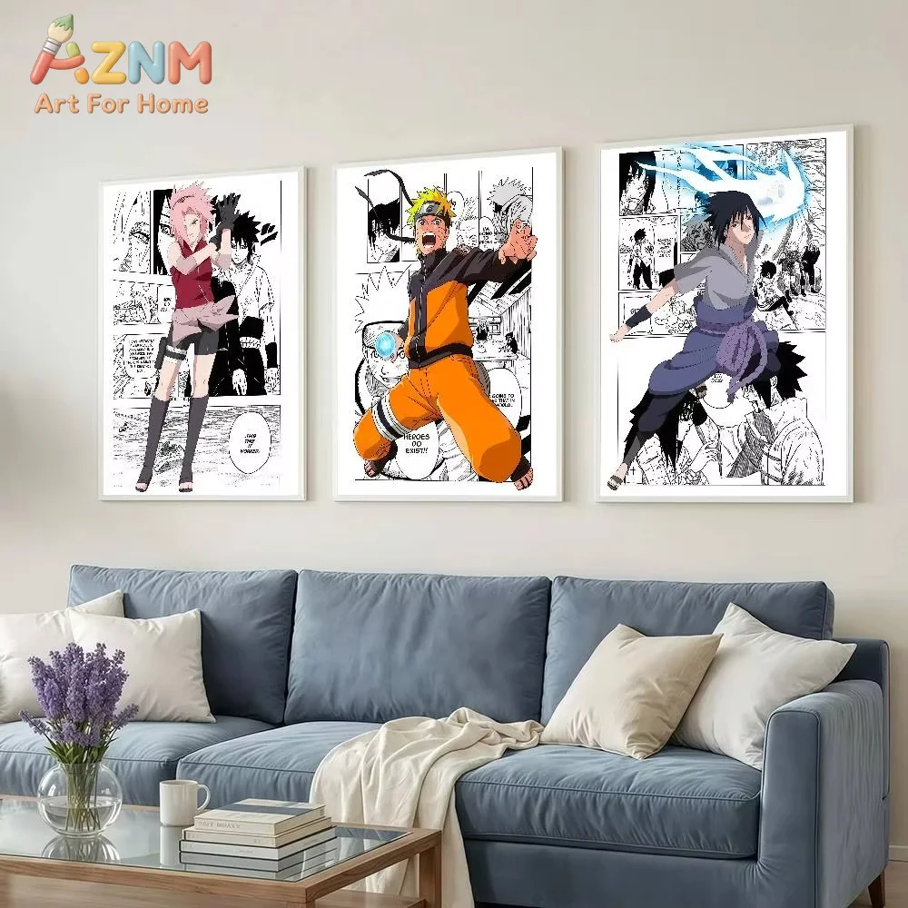 AZNM N-NARUTO cool Anime Posters Dormitory Decorations Bedroom And Living Room Wall Murals Souvenirs