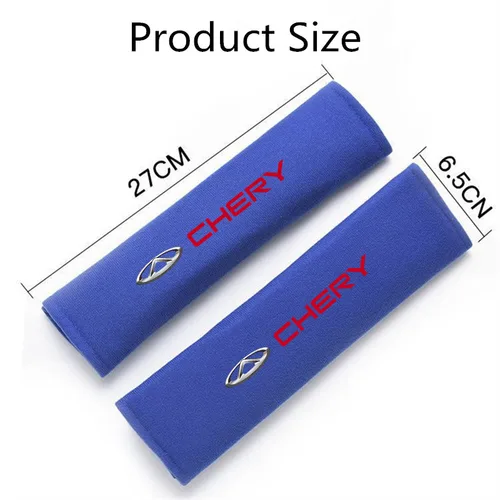 Imagen 2 del producto Cubierta de cinturón de seguridad de coche, almohadilla protectora de hombro para Chery Tiggo 2, 3, 4, 7, 8 Pro, QQ, Iq, Blossom, Fulwin, Arrizo, accesorios para automóviles, 2 piezas