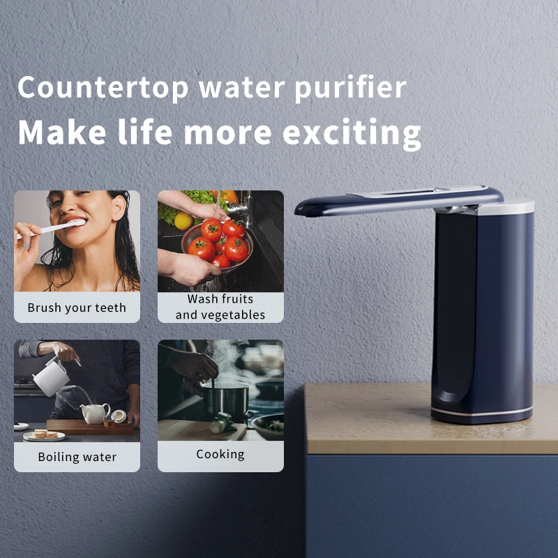 منقي مياه محمول خفيف الوزن للمطبخ، ماكينة شرب شبكية عالية الإنتاجية، فلتر سيراميك علوي