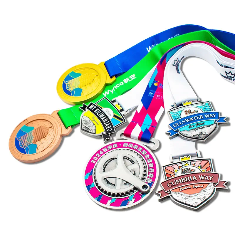 Custom Metal copper Marathon Medals Dance Sports Cycling Gold Taekwondo Medals Silver Football Judo