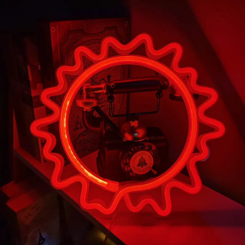 2025 Sun LED Neon Sign USB/Battery Powered LED Light for Bedroom Room Decoration Gift Night Light Decoration Party Holiday