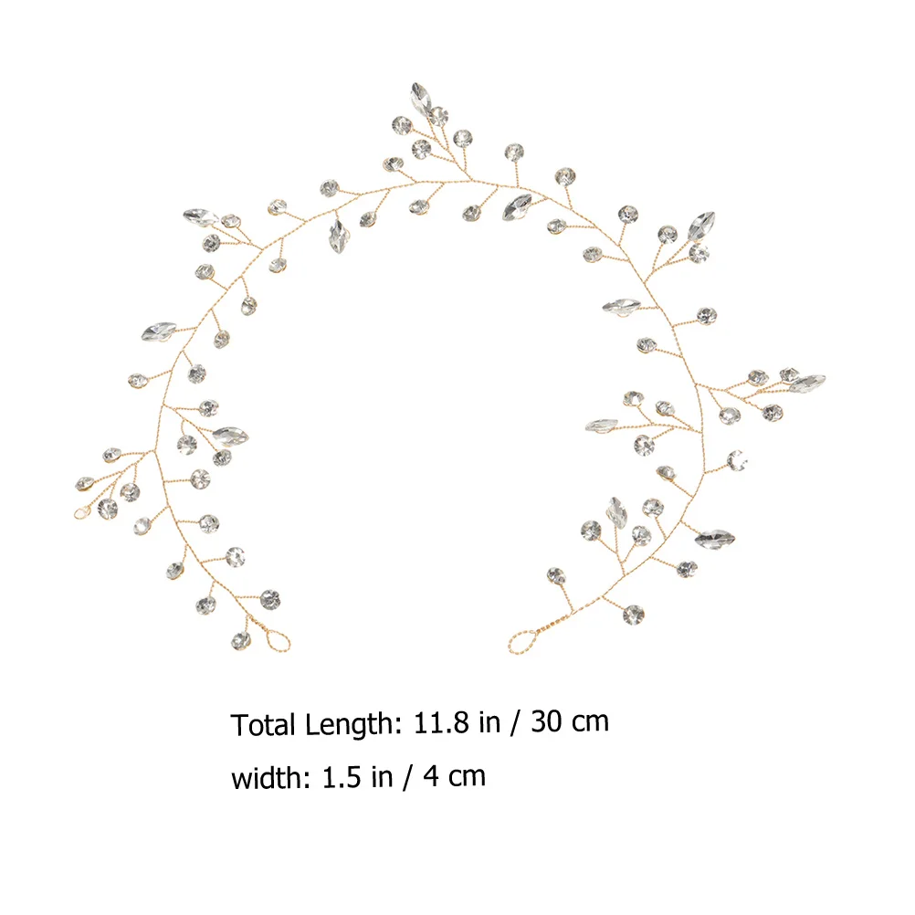 

Glass Marquise Hairb Bridal Headpiece Wedding Vine Zinc Alloy Rhinestone Women Accessories Bridesmaid Banquet Celebration