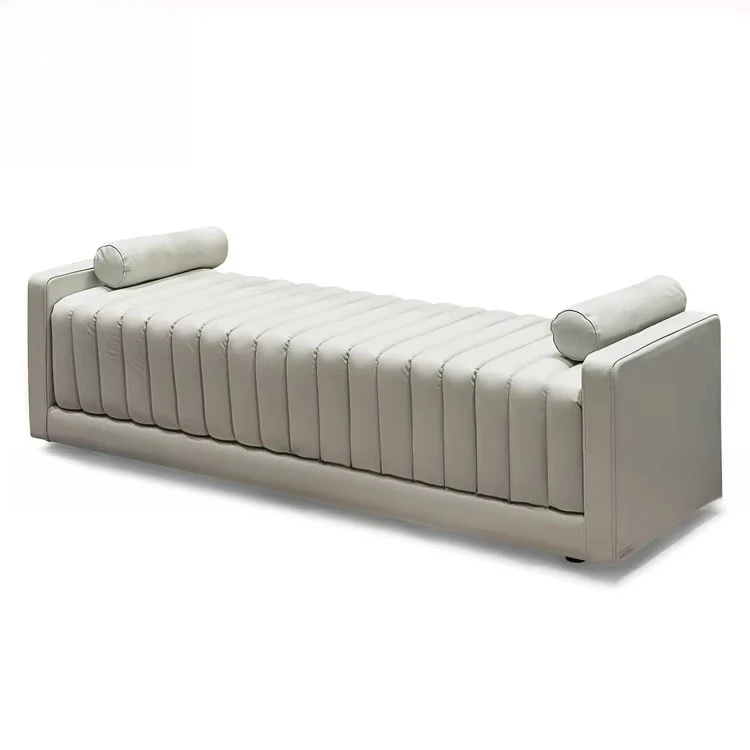 

Высококачественные скамейки с мягкой обивкой. Современные роскошные кожаные скамейки для хранения в спальне.