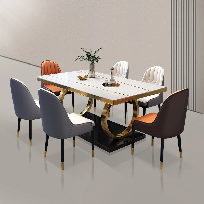 

Furniture Luxury Modern Kitchen Table Coffe Tables Living Room Center Individual Dining Mesa De Comedor Mesa Dinning Chairs WX