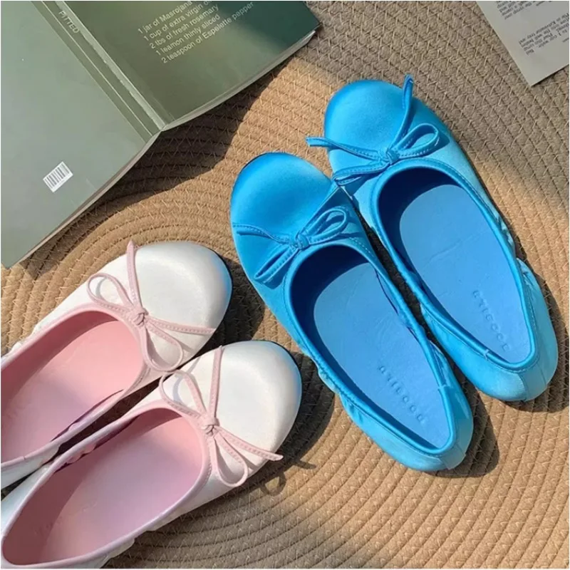 New Fashion Women Shoes Flats Fold Up Ballerina Flat Shoes Roll Up Ballet Ter Party Shoes for Bridal Wedding Party Zapatos Mujer