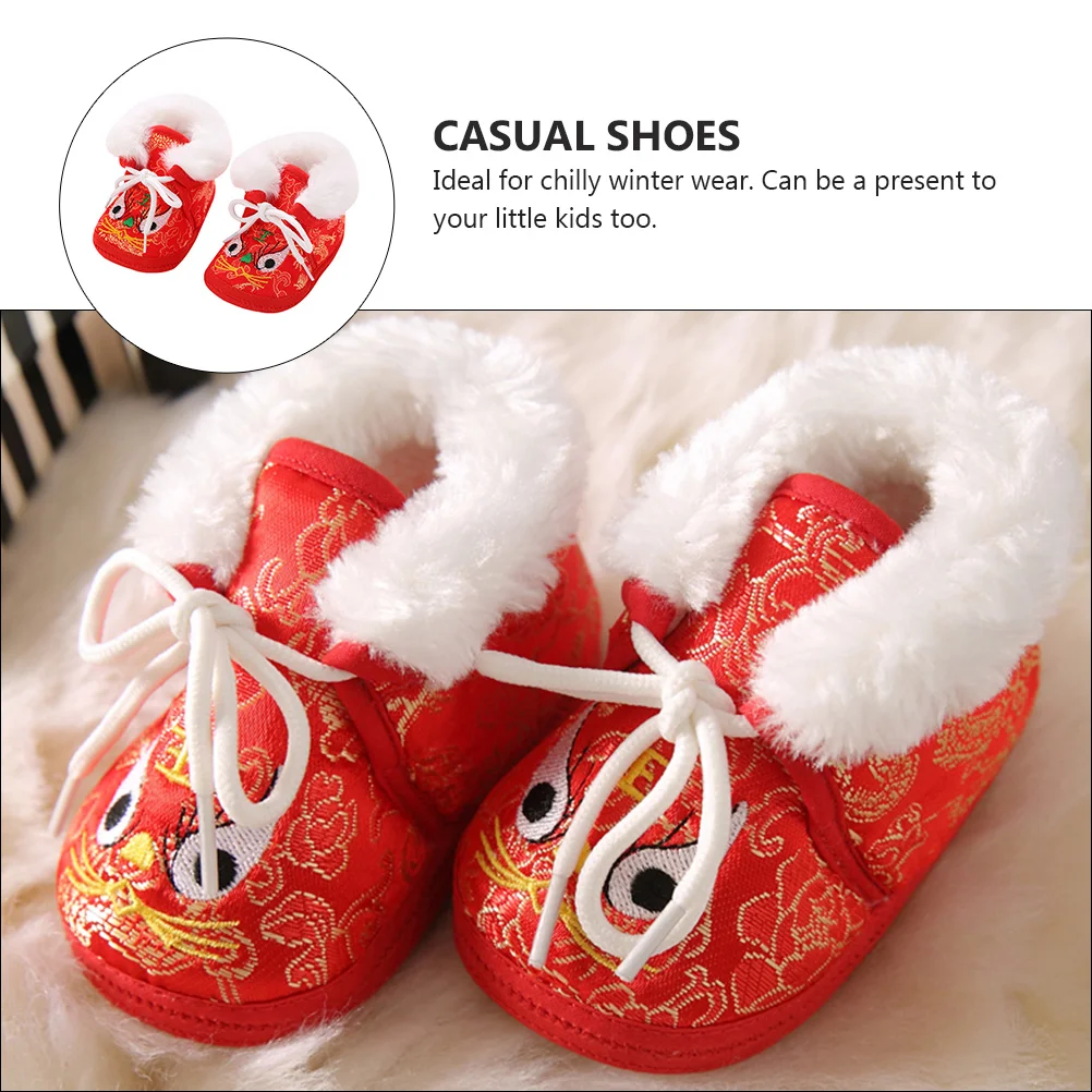 Cartoon Keep Warm Slippers for Kids Casual Footwear Shoes Manual Autumn Cotton Children Toddler Baby Leisure