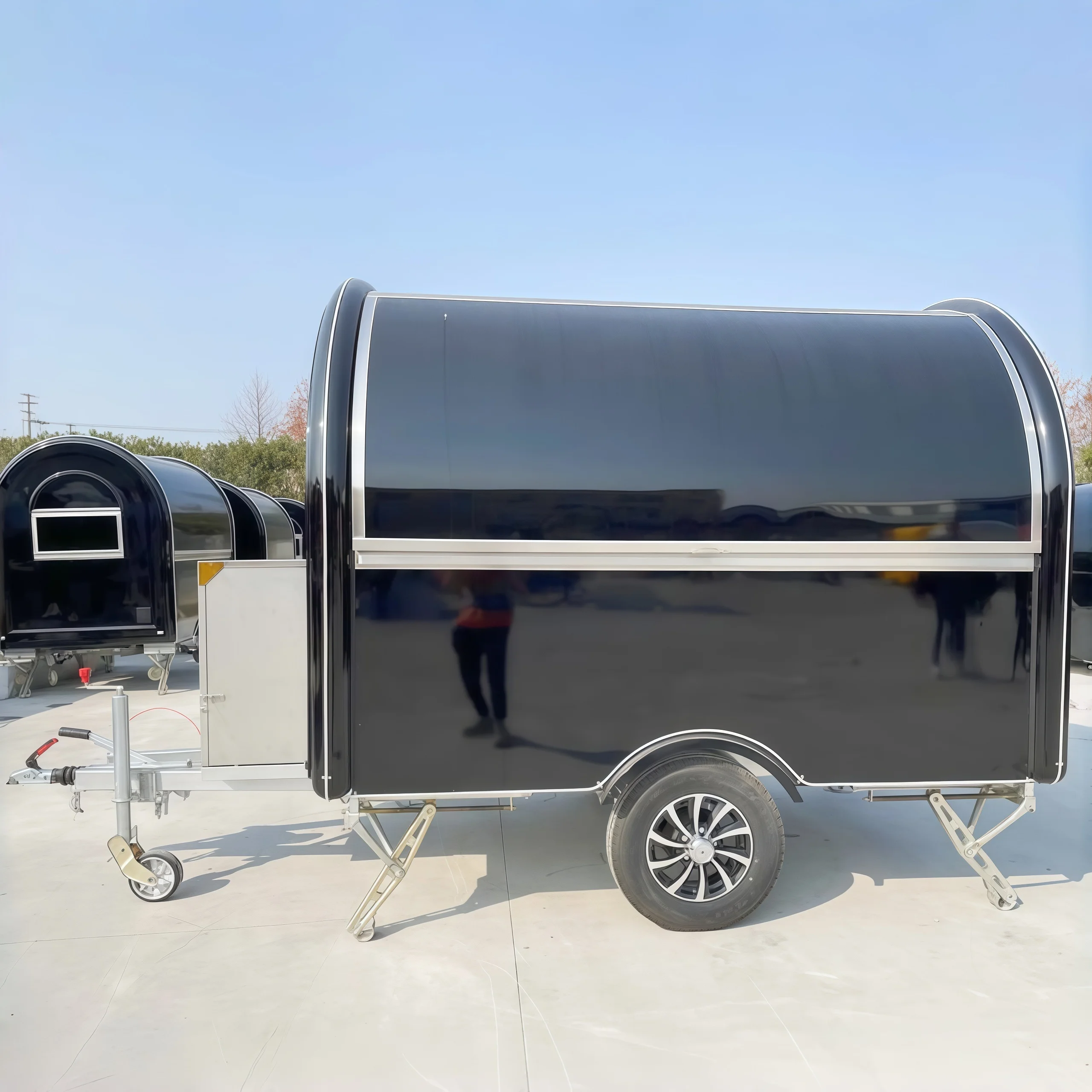 FOODLINE Stainless Steel Concession Food Truck Dual Water Tank System Sink Drain For Outdoor BBQ Stall Business