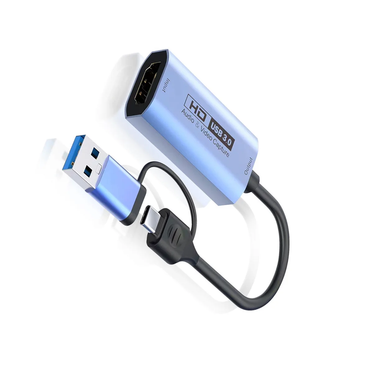 4K 60Hz Video Capture Card USB3.0 Capture Card HDMI-Compatible HD Capture Card Game Live Recording Video Collector