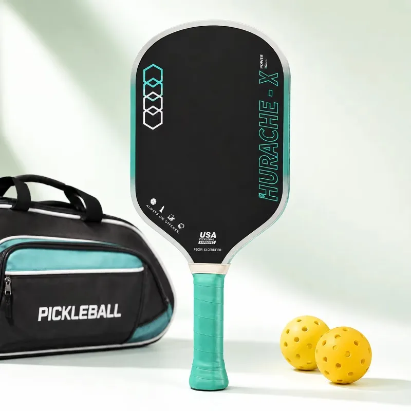 HURACHE-X16MM Pickleball Paddle T700 Carbon Fiber Textured Surface Polymer Honeycomb Core for Enhanced Power And Spin