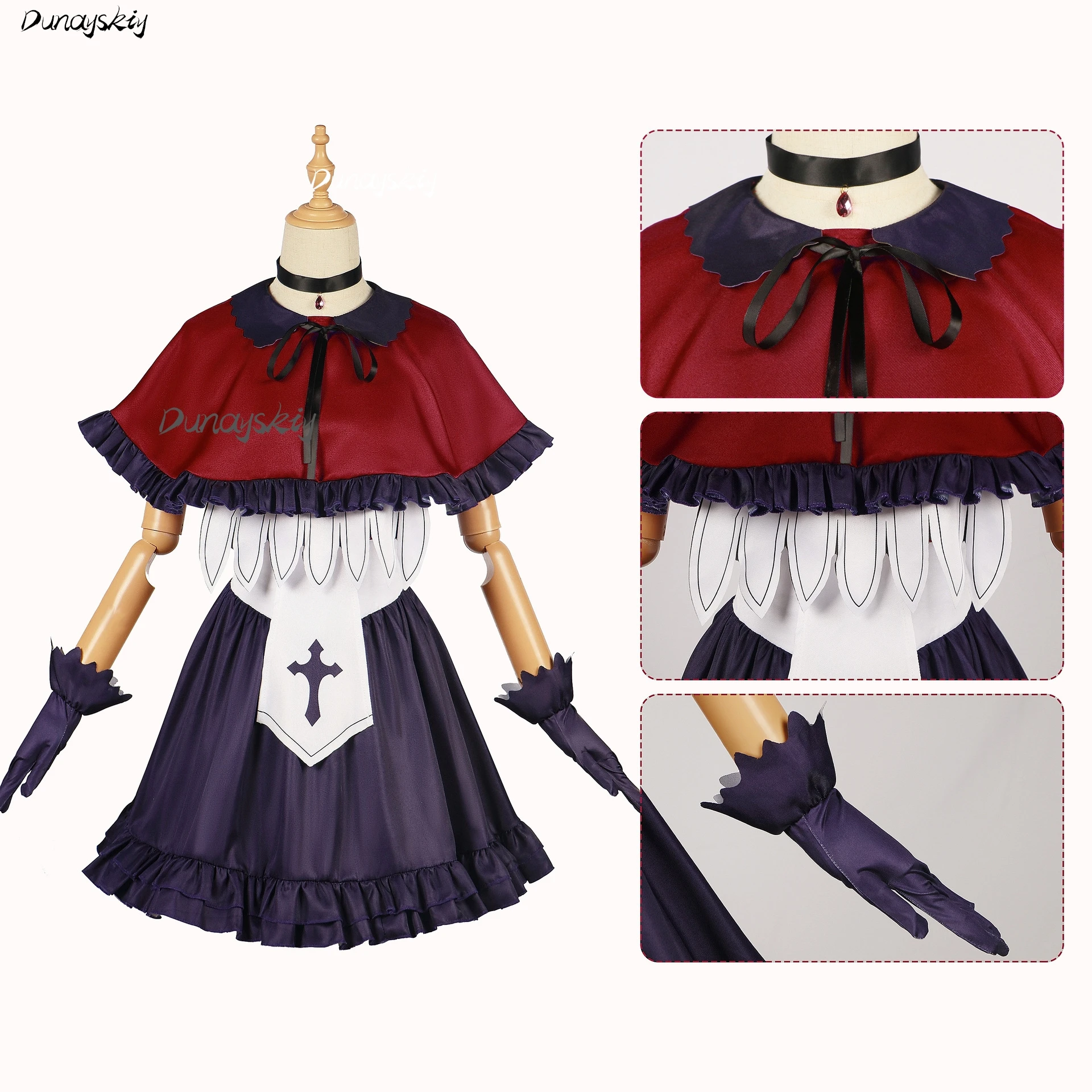 Oshi no Ko Ruby Hoshino Kana Arima Mem-cho Cosplay Costume Set Maroon Dress Up Party Anime Manga Costumized Outfit Women Girl