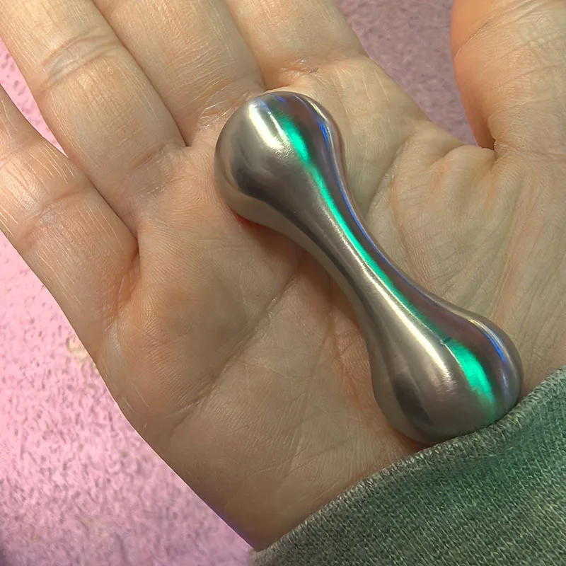 Cool Two-headed Knucklebone Spinner Fidget Stainless Steel Spinning Baole Bead Begleri Toy Anti Anxiety Bone Fingertip Spinner