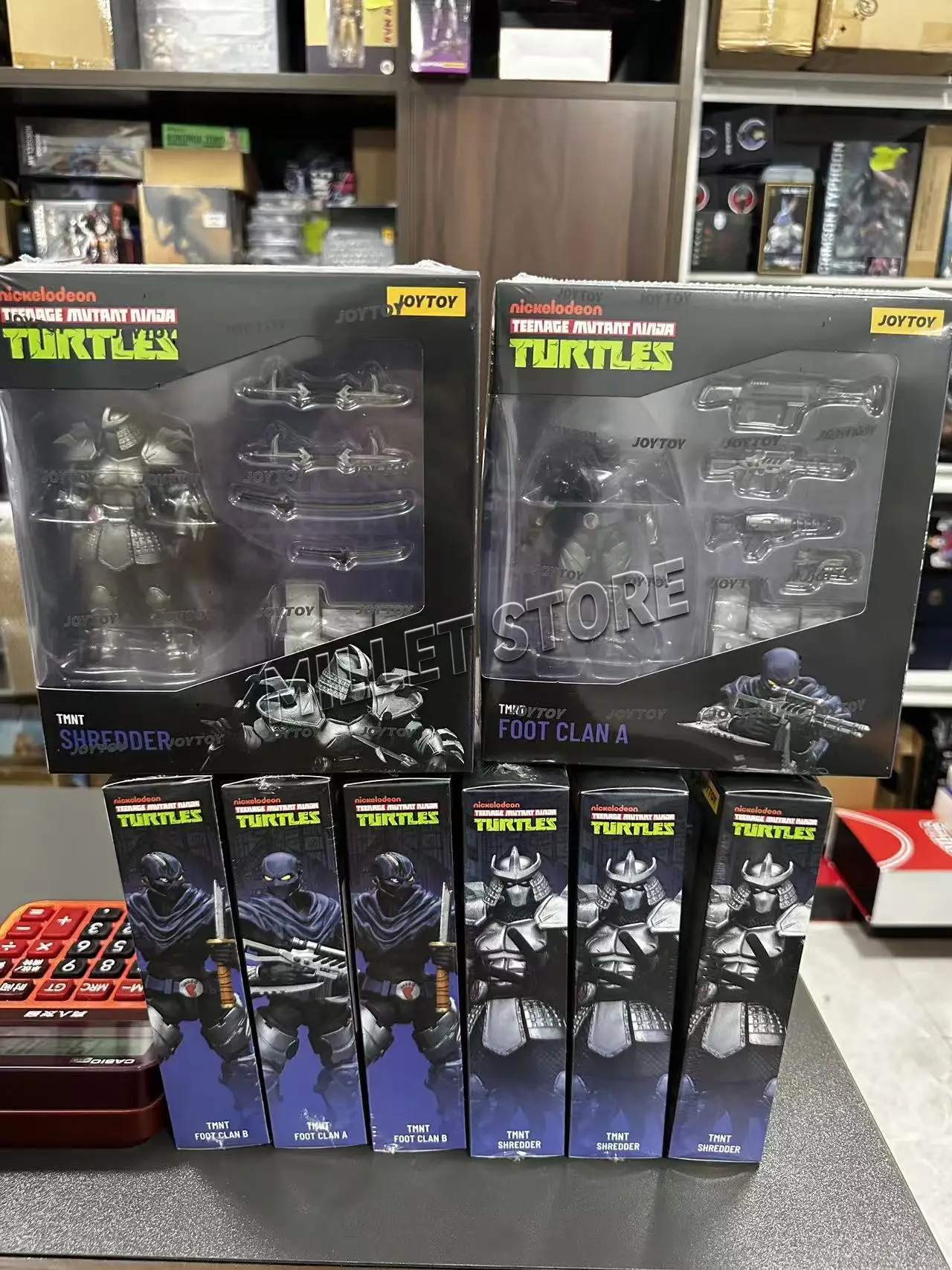 Figura de acción original del soldado JOYTOY 1/18 TMNT Tortugas Ninja Mutantes Adolescentes Clan Crusher Foot Clan B