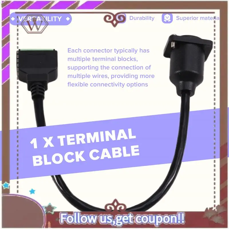 كابل إيثرنت ABBG-D من النوع 8P8C RJ45 مع حامل لوحة أنثى إلى كتلة طرفية زنبركية