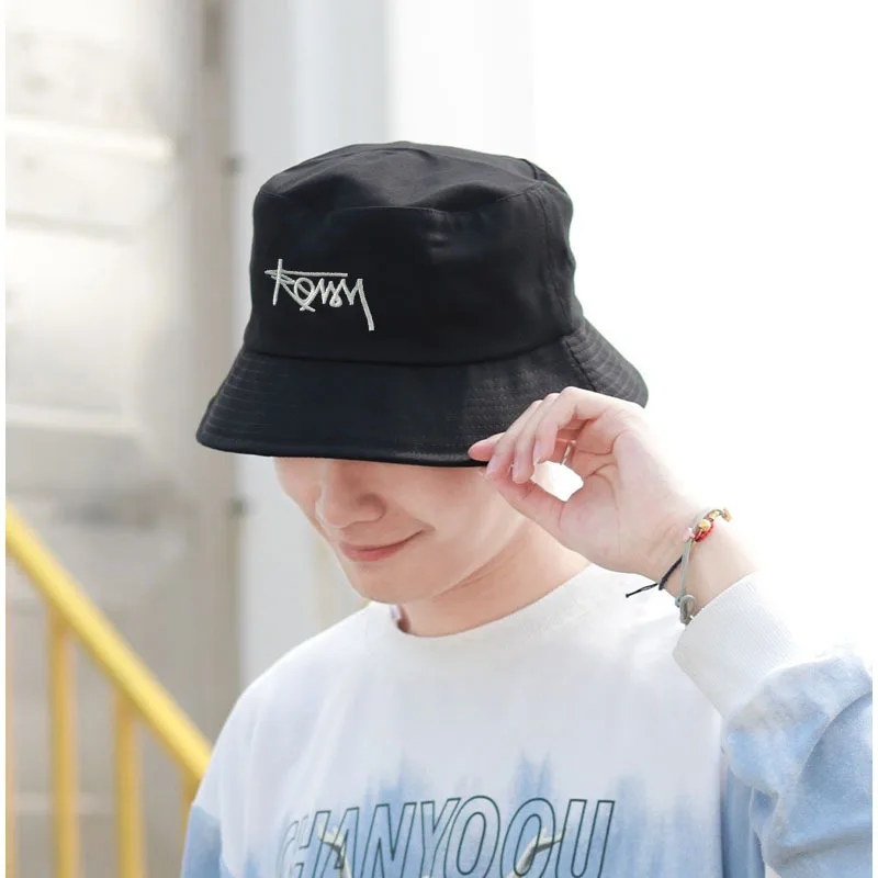 Big Head Size Fisherman Hat Male Reversible Hawaii Korean Autumn Hats for Men Casual  Panama Hat Bob Hip hop Bucket Hat Men Caps