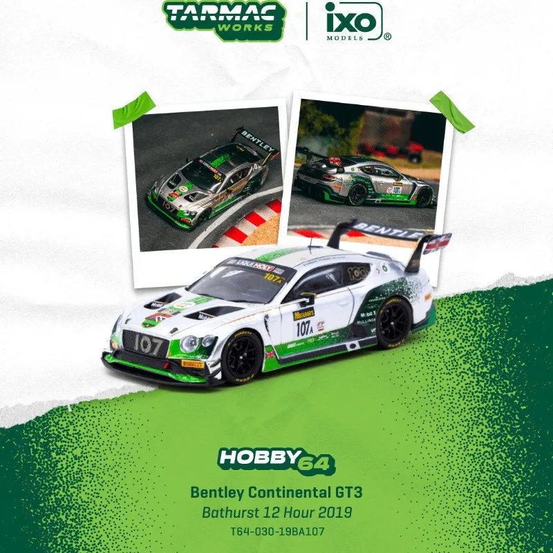 TW 1:64 alloy Bentley Continental GT3 Bathurst Endurance Race miniature car model, collectible, adult figurine, boy's gift