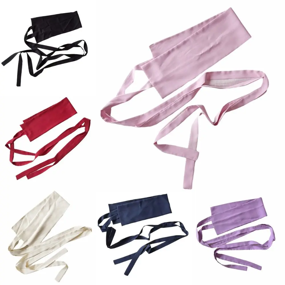 Chiffon Fabric Hanfu Waist Belt Satin Silk Solid Color Wide Waist Belt Bowknot Decoration Cotton Linen Decorative Waistband