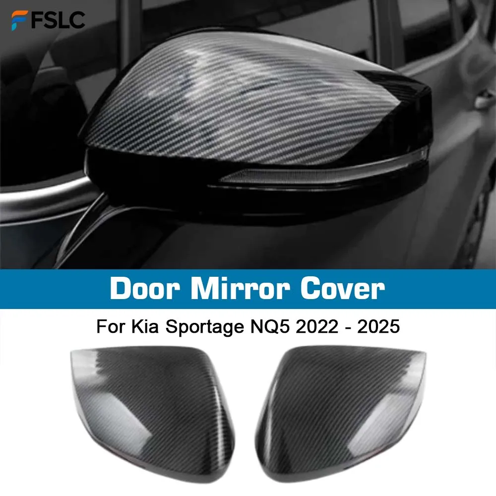 

⭐Genuine⭐ Car Upgrade Decoration Door Mirror Cover For Kia Sportage NQ5 2022 -2025 Carbon Fiber Car Rearview Accessories
