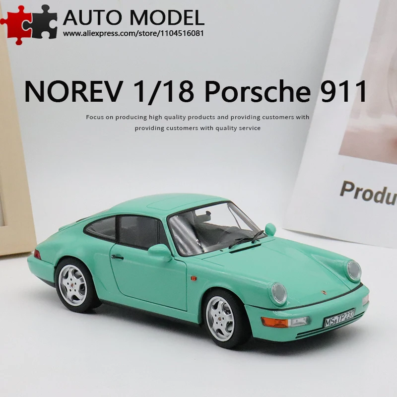

Porsche 911 964 Carrera 2 Классический автомобиль Модель автомобиля из сплава Полностью открывающийся Коллекционный дисплей Norev 1:18 Литая под давлением металлическая шкала Статическая модель для взрослых Игрушка для мальчика Подарок с четырьмя колесами