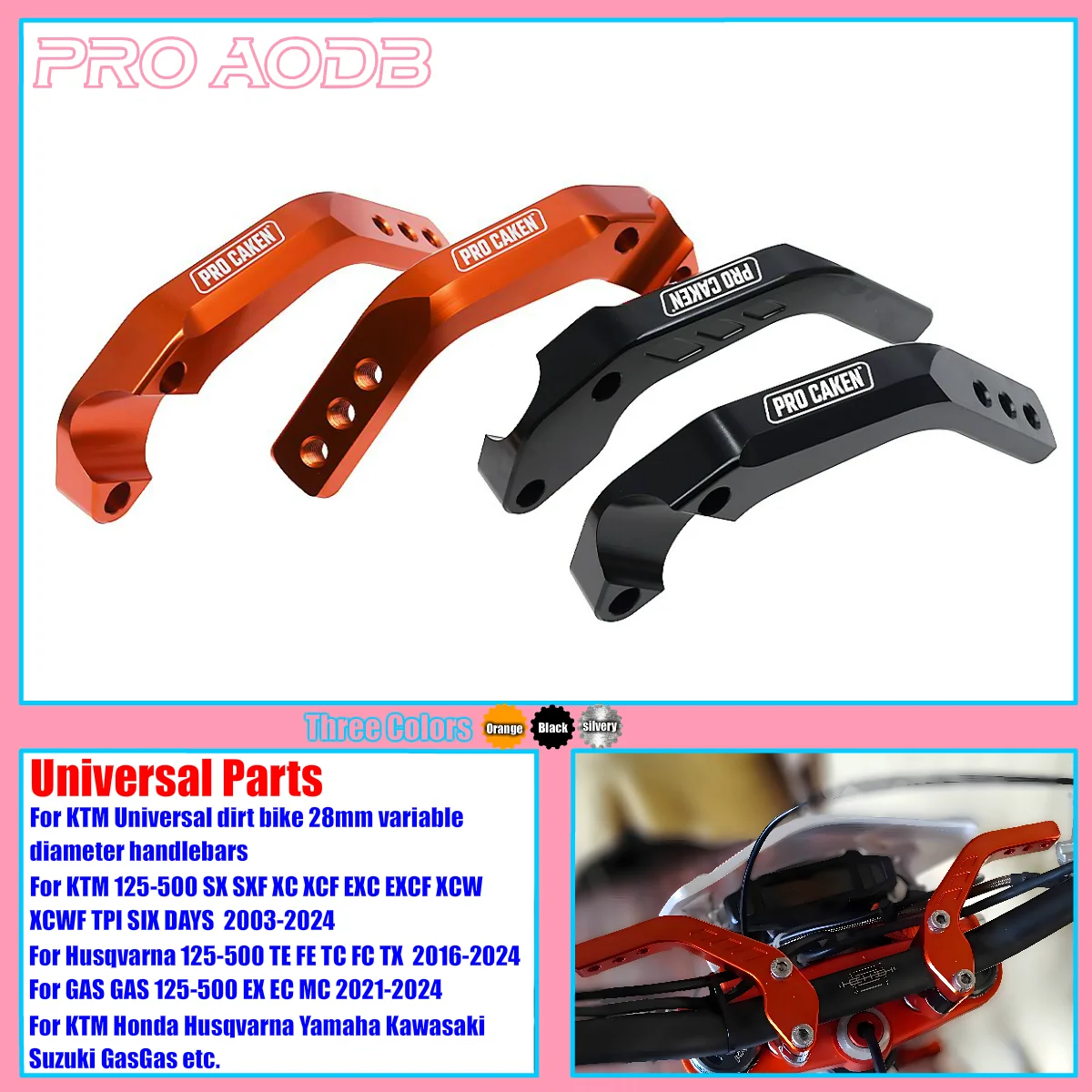 

Motorcycle Handguard Support Bracket Mount 28mm Handlebar Guard Clamp For KTM SXF XCF EXC XCW TPI SIX DAYS 125 250 300 350 450