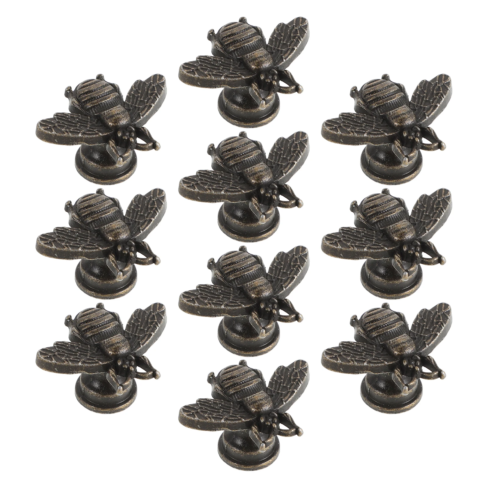 

10 Pcs Bee Knobs for Cabinets Retro Door Handle Vintage Golden Kitchen Hardware