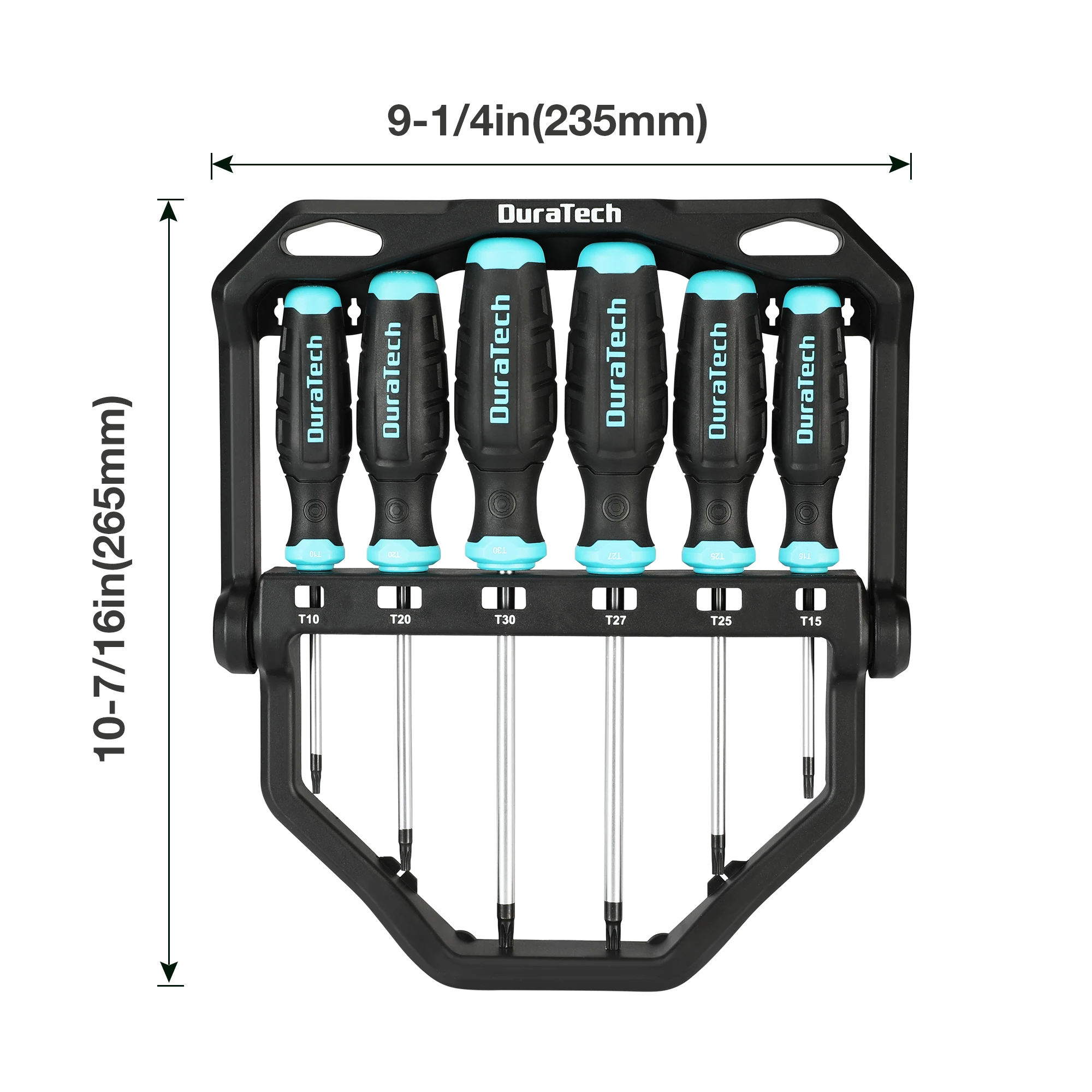 DURATacétone-Jeu de tournevis Torx magnétiques, jeu de tournevis 6 pièces, stockage rotatif à 180 ° T1, pointe magnétique, manche en acier