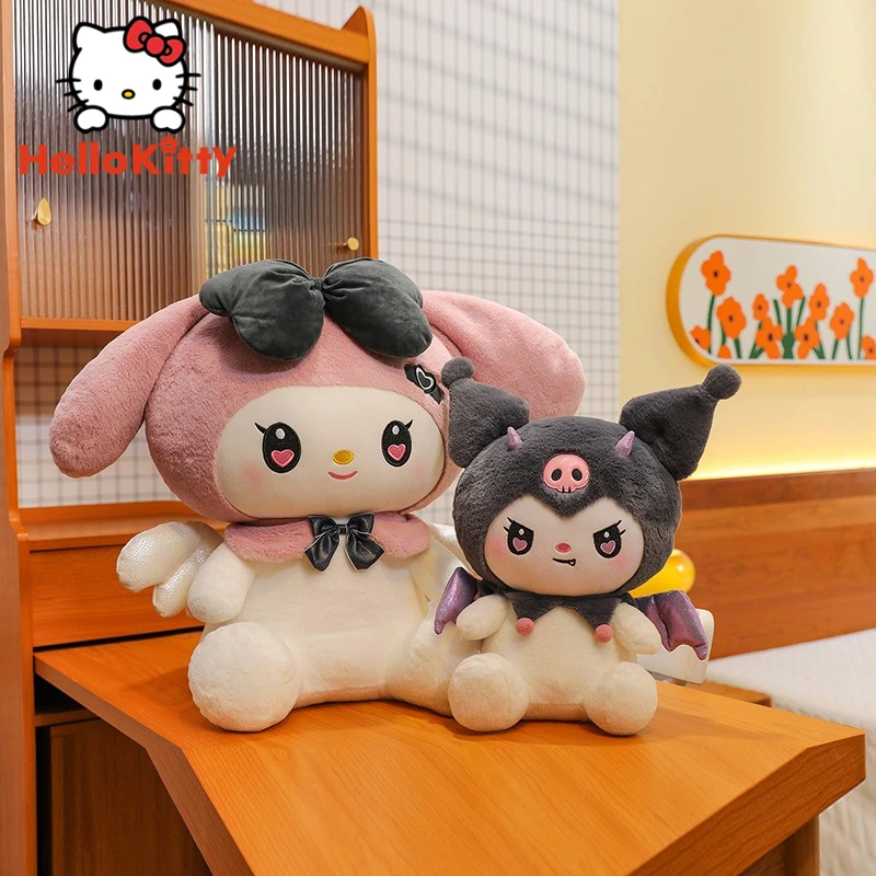 

Cute Sanrio Plushie Doll Cartoon Kuromi Stuffed Plush Doll Melody Plush Toys Pillow Room Decoration Children Birthday Gifts
